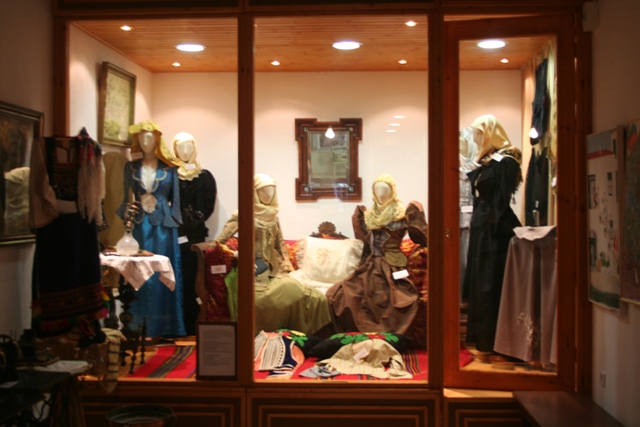 Historic costumes on display in the Ermioni museum